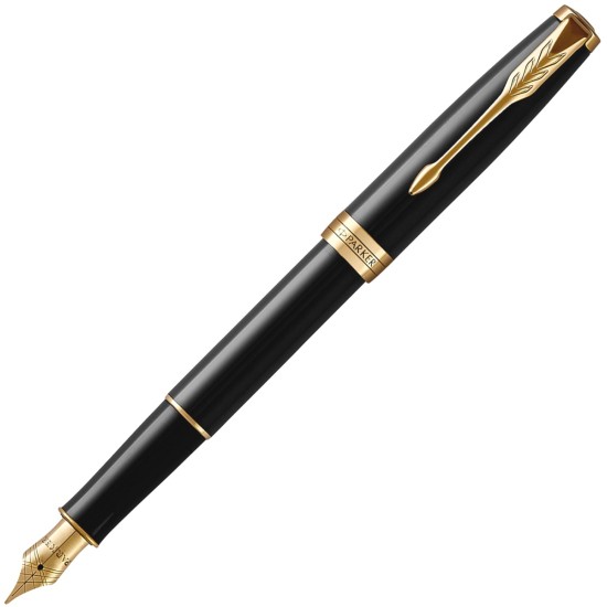Ручка перьевая Parker Sonnet Core F530, Lacquer Black GT (Перо М)